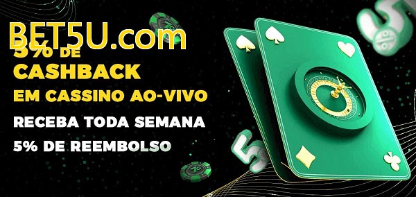 Promoções do cassino ao Vivo BET5U.com